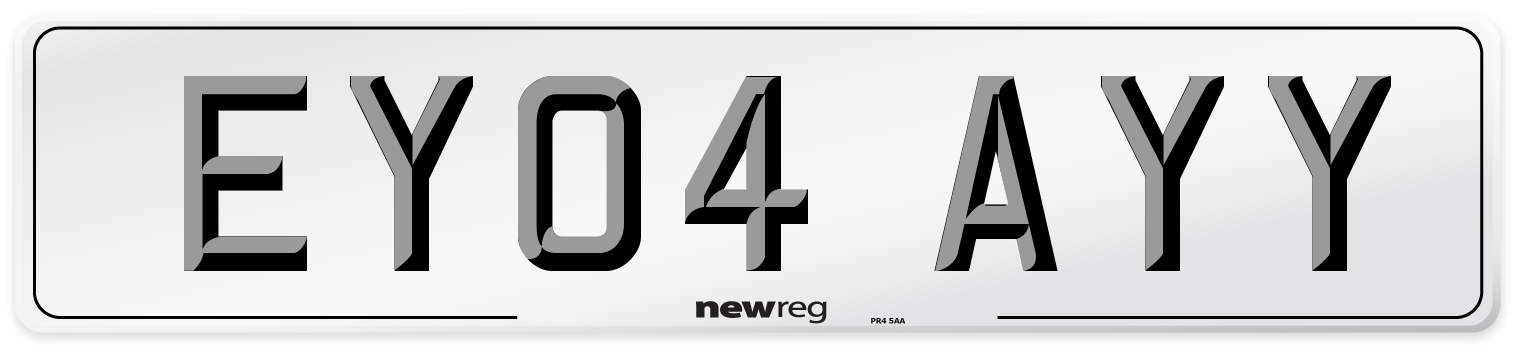 EY04 AYY Number Plate from New Reg